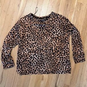 Ralph Lauren Leopard Print Pajama Loungewear Set Size Large